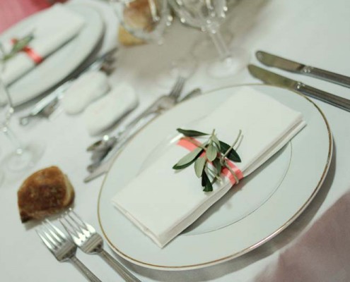 reception mise en place