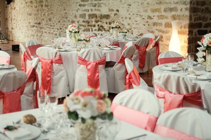 mise en place salle mariage